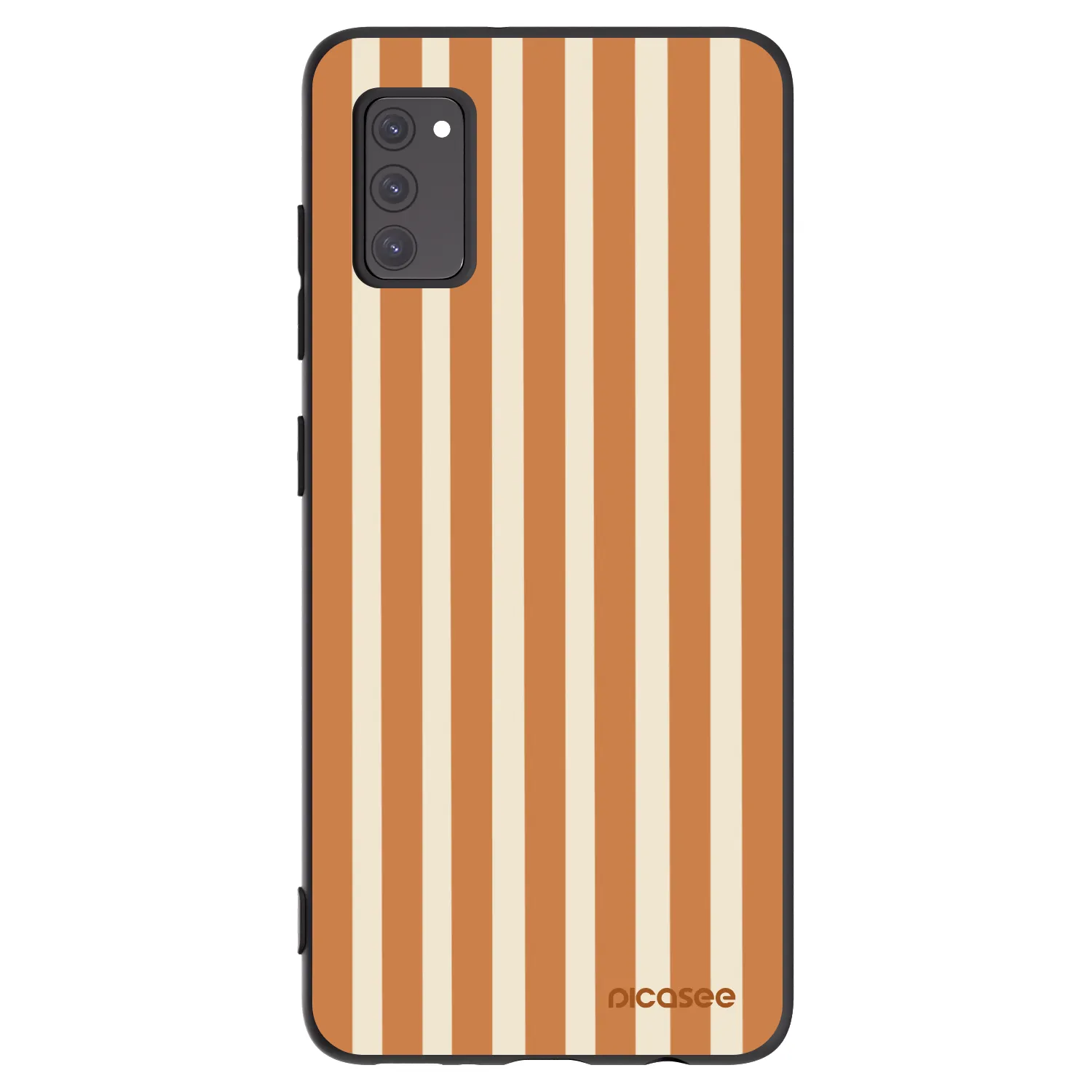 Picasee silikonový černý obal pro Samsung Galaxy A41 A415F - Orange lines