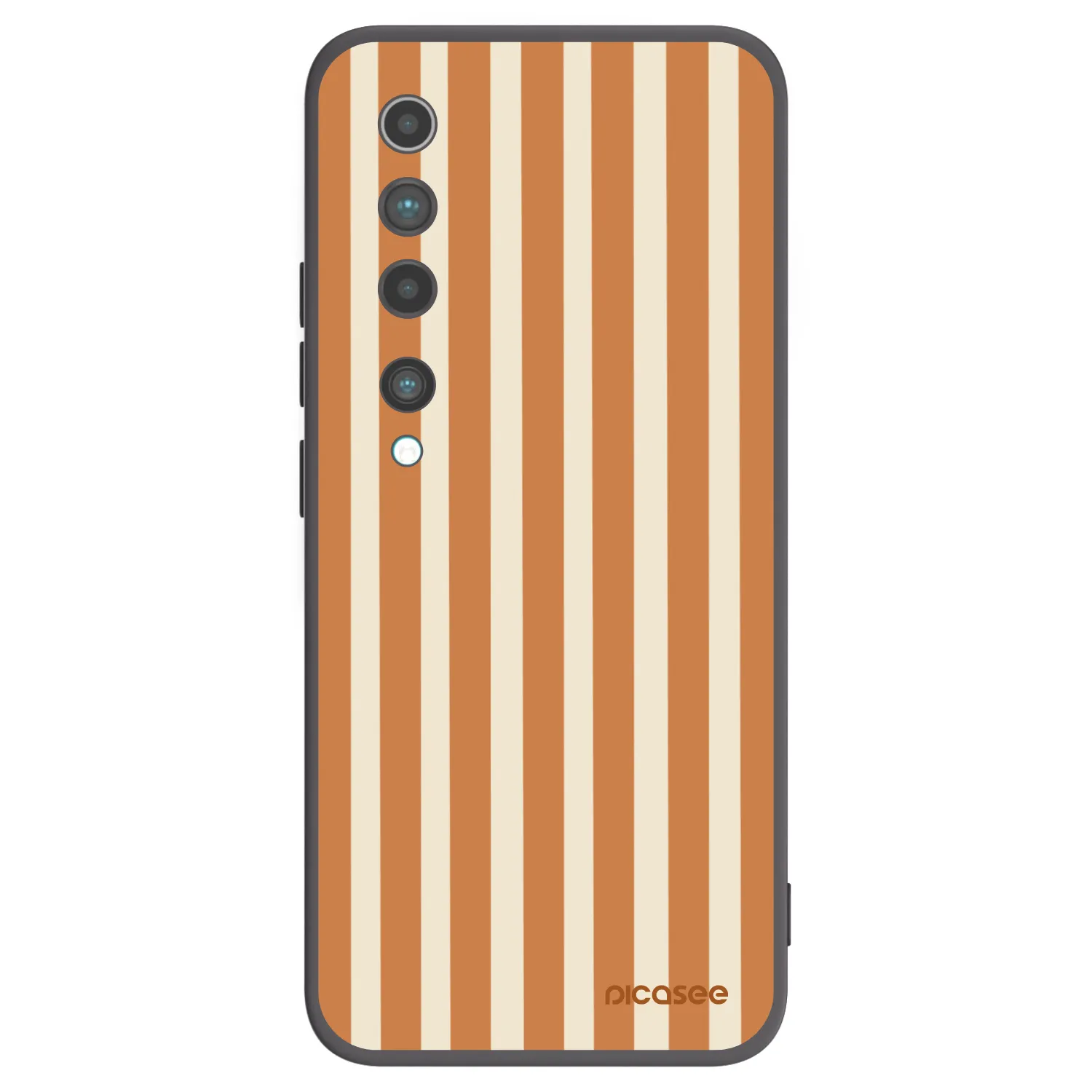 Picasee silikonový černý obal pro Xiaomi Mi 10 - Orange lines