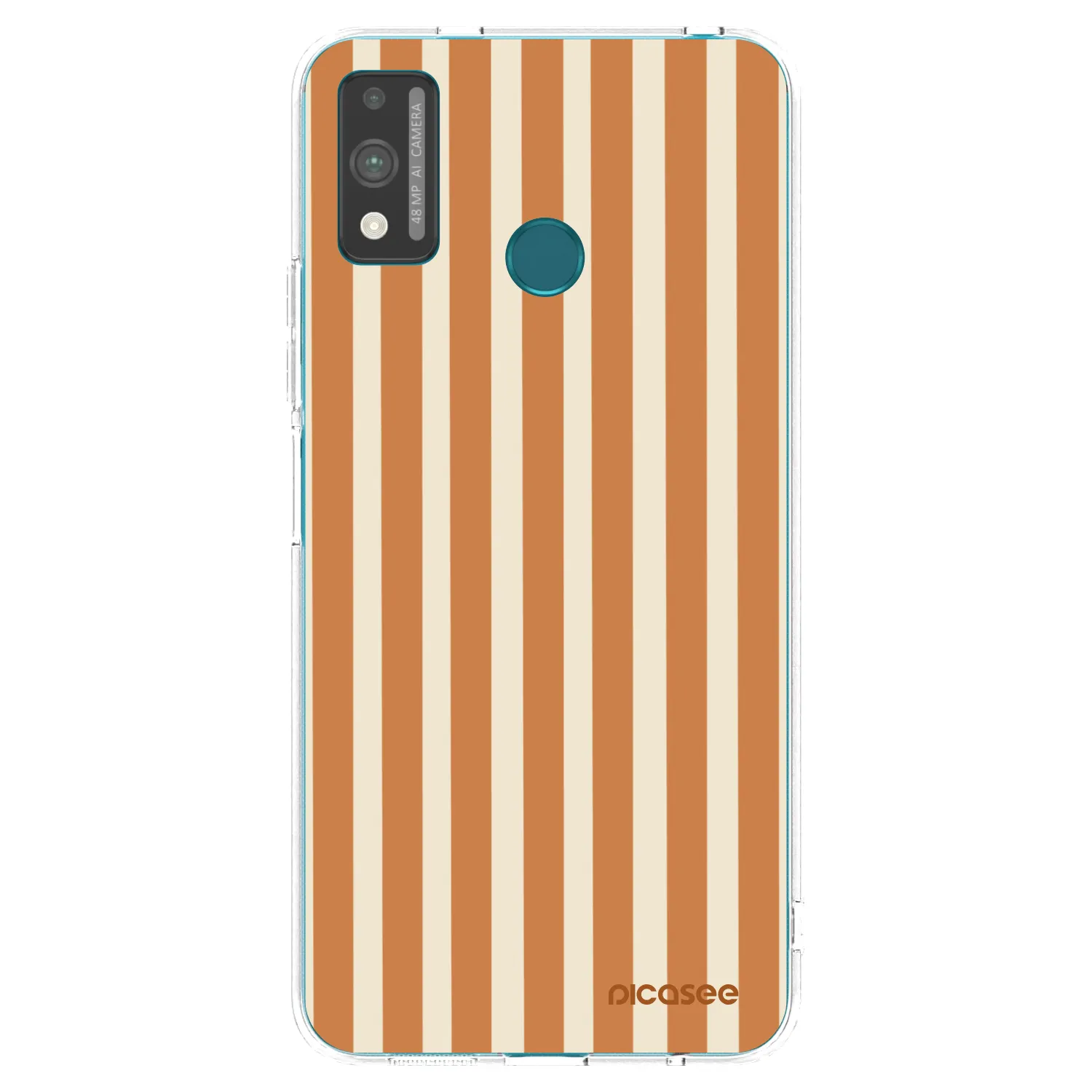 Picasee silikonový průhledný obal pro Honor 9X Lite - Orange lines