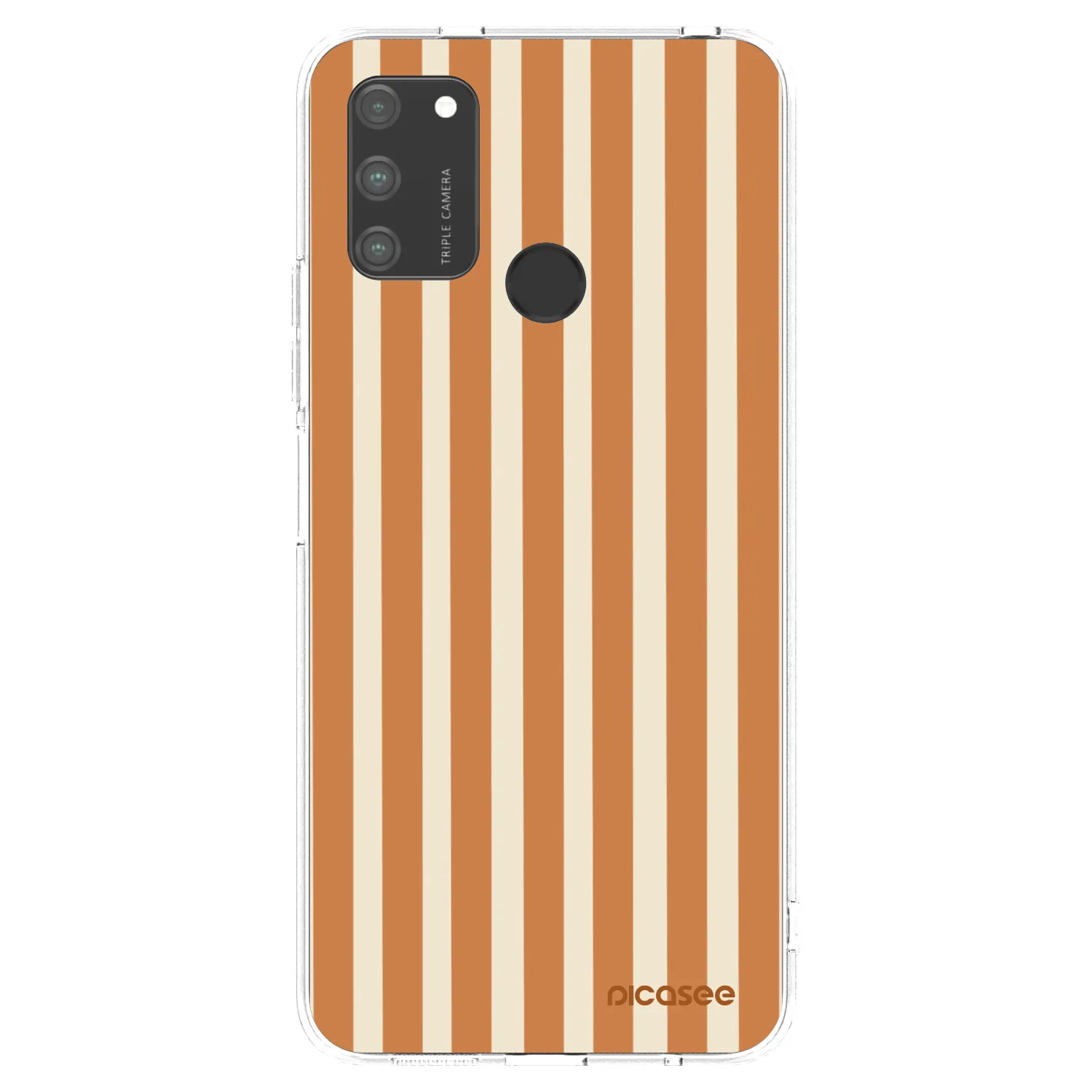 Picasee silikonový průhledný obal pro Honor 9A - Orange lines
