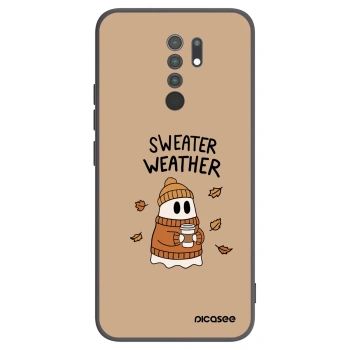 Picasee silikonový černý obal pro Xiaomi Redmi 9 - Sweater ghost