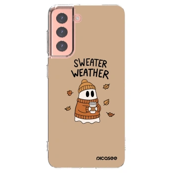 Picasee silikonový průhledný obal pro Samsung Galaxy S21 5G G991B - Sweater ghost