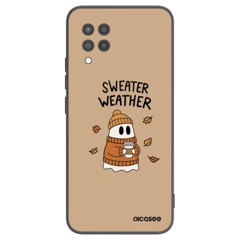 Picasee silikonový černý obal pro Samsung Galaxy A42 A426B - Sweater ghost