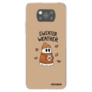Picasee silikonový černý obal pro Xiaomi Poco X3 Pro - Sweater ghost