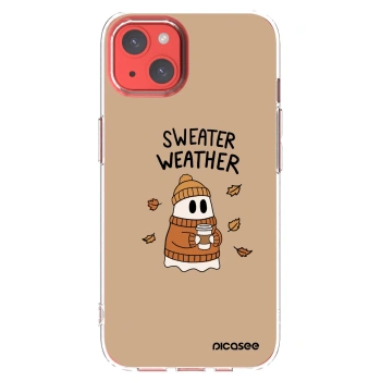 Picasee silikonový průhledný obal pro Apple iPhone 13 - Sweater ghost