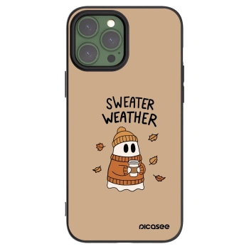 Picasee silikonový černý obal pro Apple iPhone 13 Pro Max - Sweater ghost