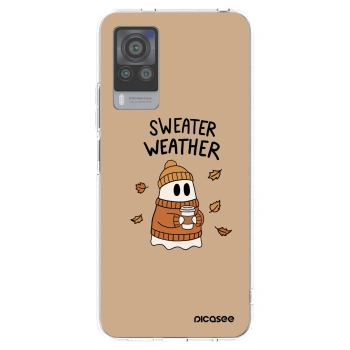 Picasee silikonový průhledný obal pro Vivo X60 Pro 5G - Sweater ghost