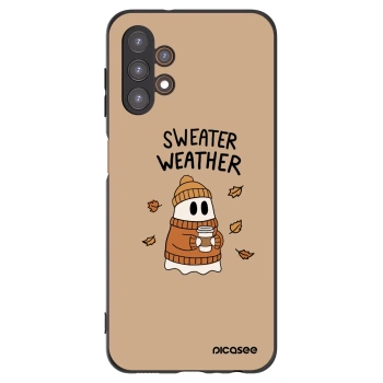 Picasee silikonový černý obal pro Samsung Galaxy A13 4G A135 - Sweater ghost