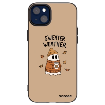 Picasee silikonový černý obal pro Apple iPhone 14 Plus - Sweater ghost