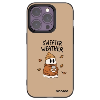 Picasee silikonový černý obal pro Apple iPhone 14 Pro - Sweater ghost