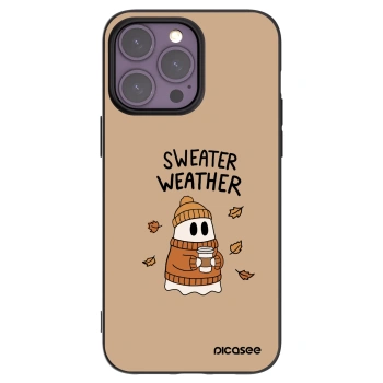 Picasee silikonový černý obal pro Apple iPhone 14 Pro Max - Sweater ghost