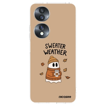 Picasee silikonový průhledný obal pro Honor 70 - Sweater ghost