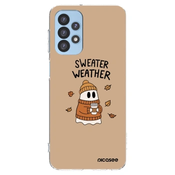 Picasee silikonový průhledný obal pro Samsung Galaxy A23 A235F 4G - Sweater ghost