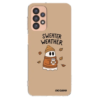 Picasee silikonový průhledný obal pro Samsung Galaxy A23 A236B 5G - Sweater ghost