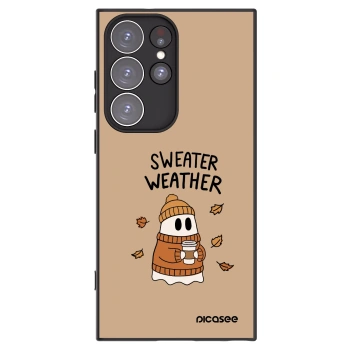 Picasee silikonový černý obal pro Samsung Galaxy S23 Ultra 5G - Sweater ghost