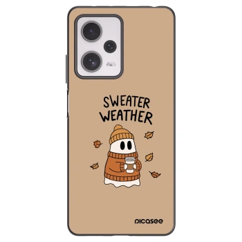 Picasee silikonový černý obal pro Xiaomi Redmi Note 12 Pro+ 5G - Sweater ghost