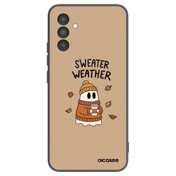 Picasee silikonový černý obal pro Samsung Galaxy A04s A047F - Sweater ghost