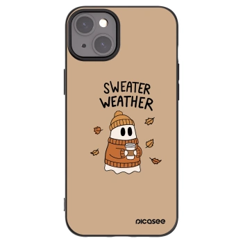 Picasee silikonový černý obal pro Apple iPhone 15 Plus - Sweater ghost