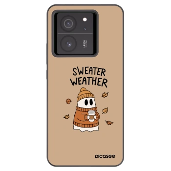 Picasee silikonový černý obal pro Xiaomi 13T Pro - Sweater ghost