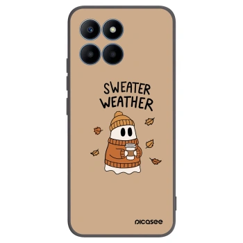 Picasee silikonový černý obal pro Honor 70 Lite - Sweater ghost