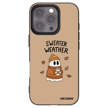 Picasee silikonový černý obal pro Apple iPhone 16 Pro - Sweater ghost