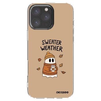 Picasee silikonový průhledný obal pro Apple iPhone 16 Pro Max - Sweater ghost