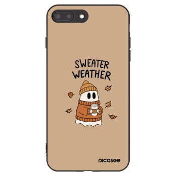 Picasee silikonový černý obal pro Apple iPhone 8 Plus - Sweater ghost