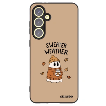 Picasee silikonový černý obal pro Samsung Galaxy S24 FE S721B - Sweater ghost