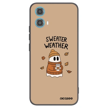 Picasee silikonový černý obal pro Motorola Moto G34 5G - Sweater ghost