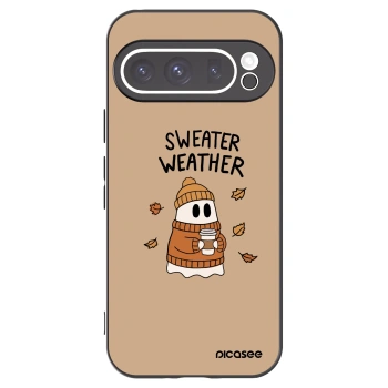 Picasee silikonový černý obal pro Google Pixel 9 Pro - Sweater ghost
