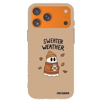 Picasee silikonový průhledný obal pro Apple iPhone 17 Pro Max - Sweater ghost