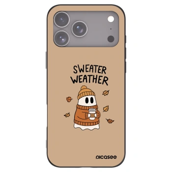 Picasee silikonový černý obal pro Apple iPhone 17 Pro Max - Sweater ghost