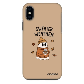 Obal pro Apple iPhone X/XS - Sweater ghost