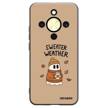 Picasee silikonový černý obal pro Honor Magic8 Lite 5G - Sweater ghost