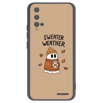 Picasee silikonový černý obal pro Huawei Nova 5T - Sweater ghost