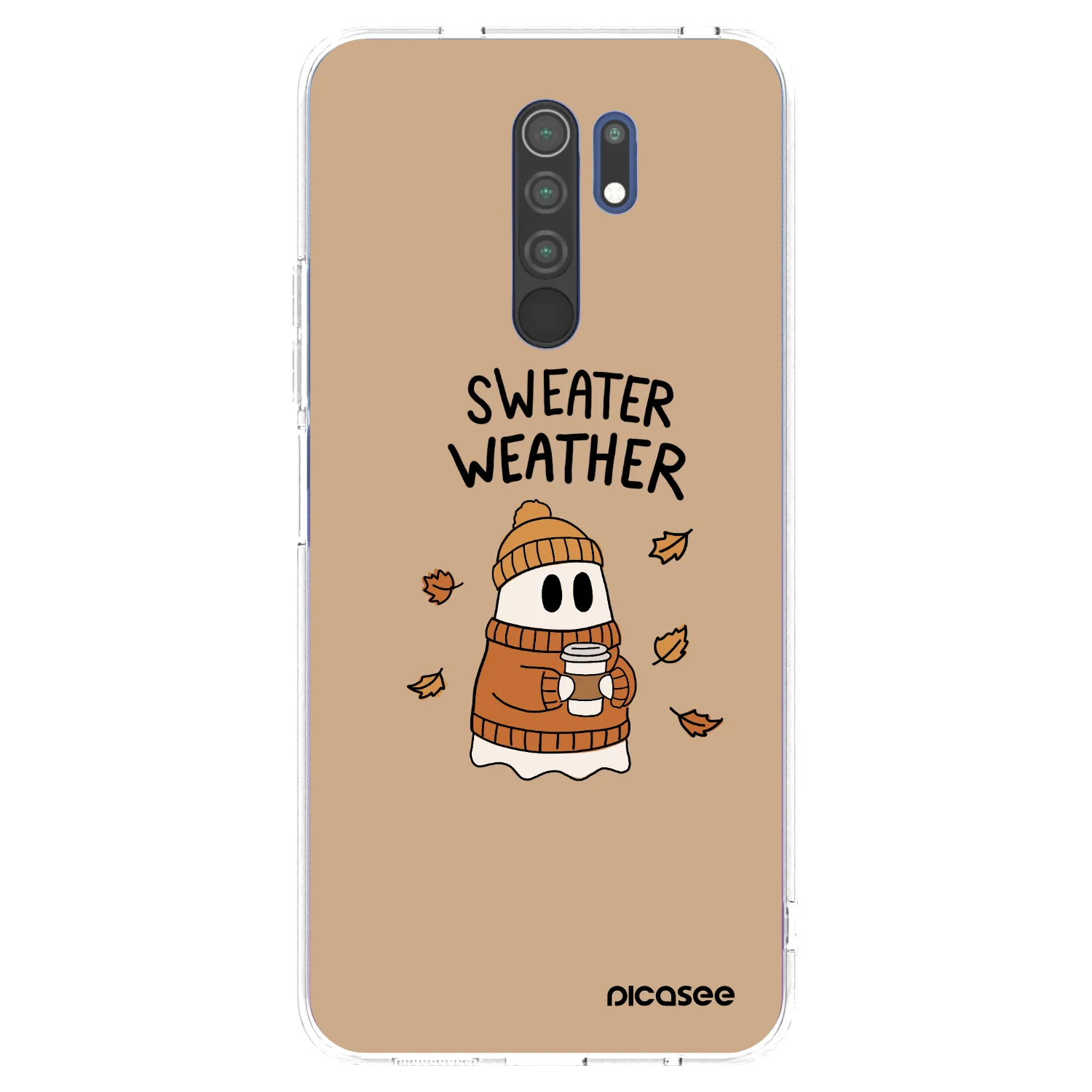 Picasee silikonový průhledný obal pro Xiaomi Redmi 9 - Sweater ghost