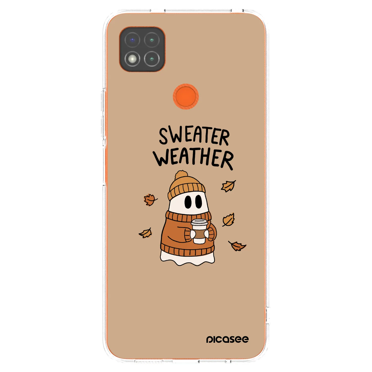 Picasee silikonový průhledný obal pro Xiaomi Redmi 9C - Sweater ghost