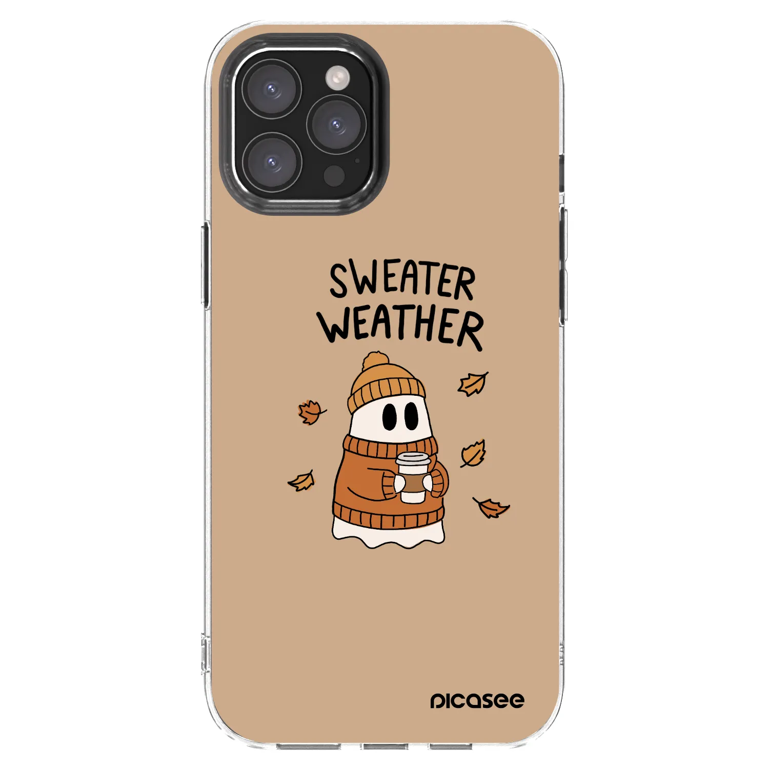 Picasee silikonový průhledný obal pro Apple iPhone 12 Pro Max - Sweater ghost