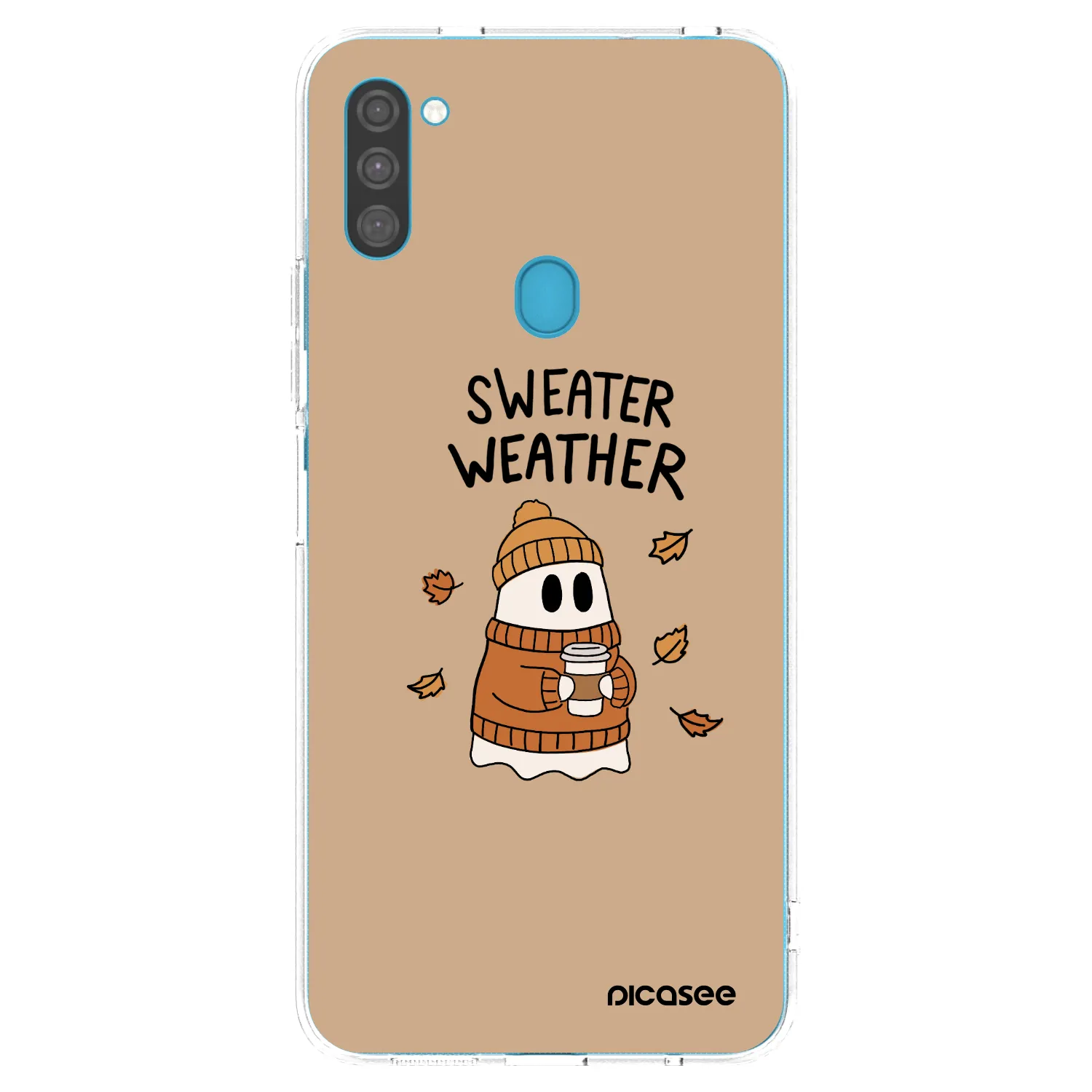 Picasee silikonový průhledný obal pro Samsung Galaxy M11 - Sweater ghost