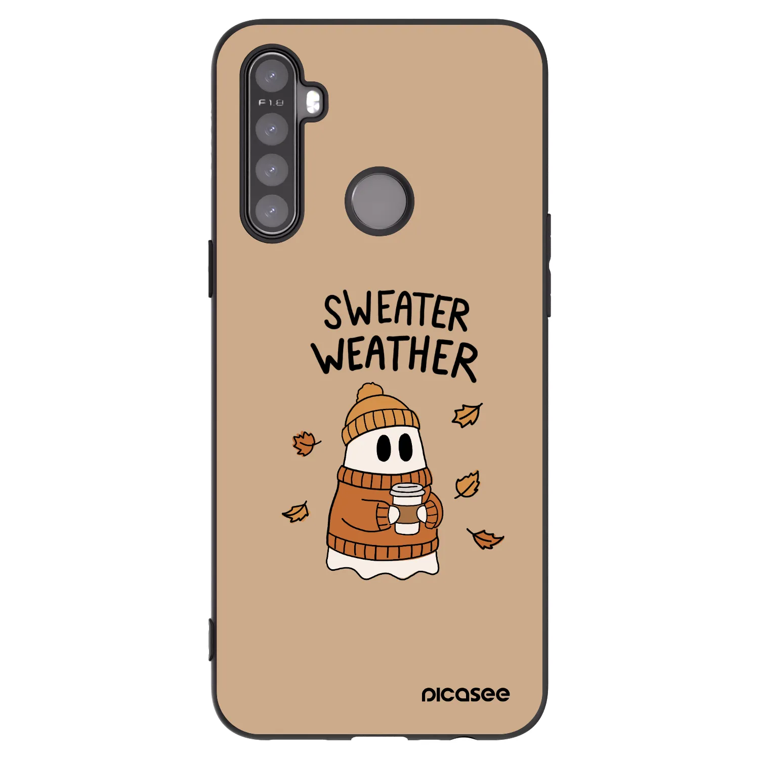 Picasee silikonový černý obal pro Realme 6i - Sweater ghost