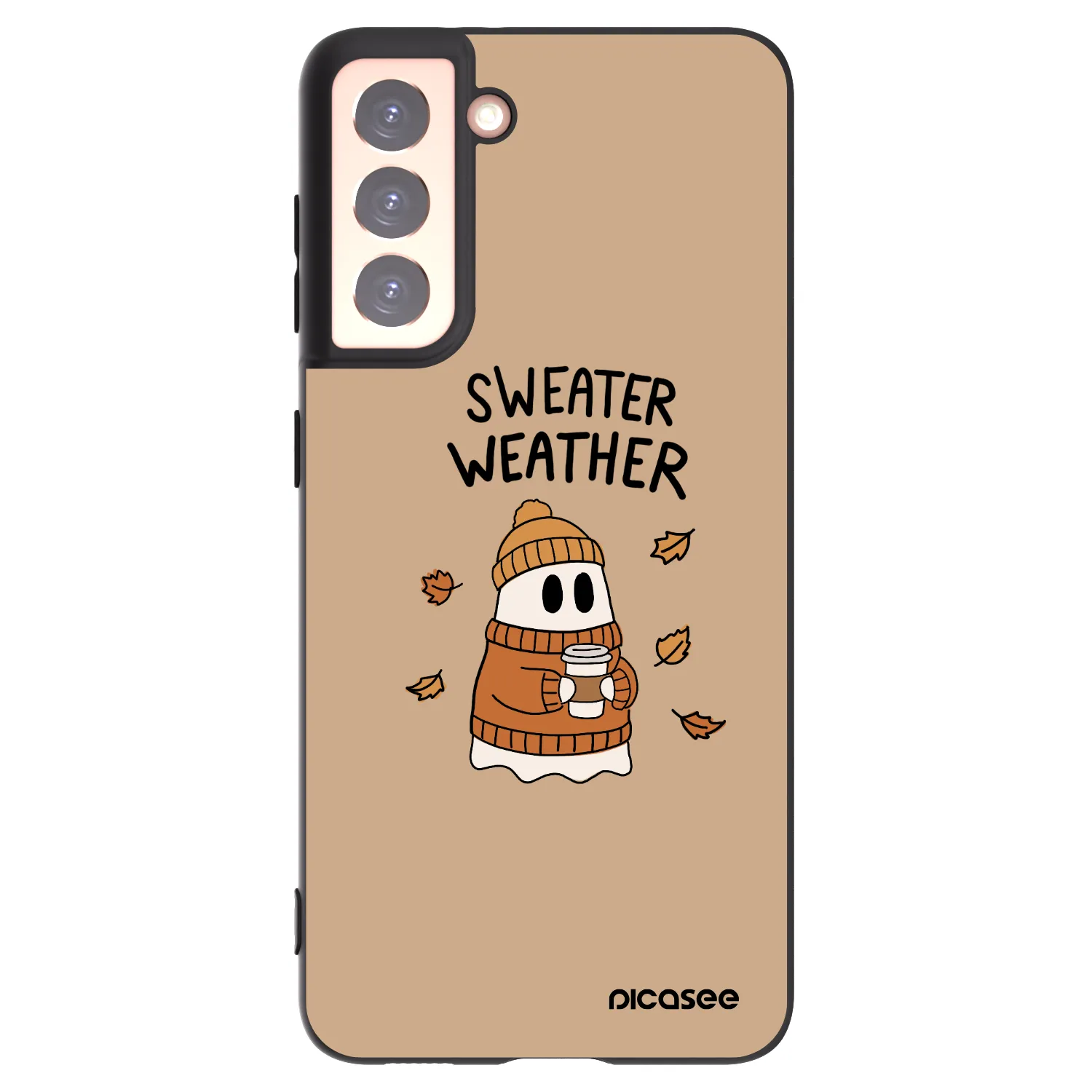 Picasee silikonový černý obal pro Samsung Galaxy S21 5G G991B - Sweater ghost
