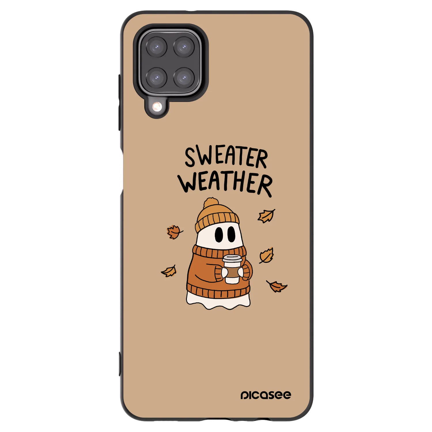 Picasee silikonový černý obal pro Samsung Galaxy A12 A125F - Sweater ghost