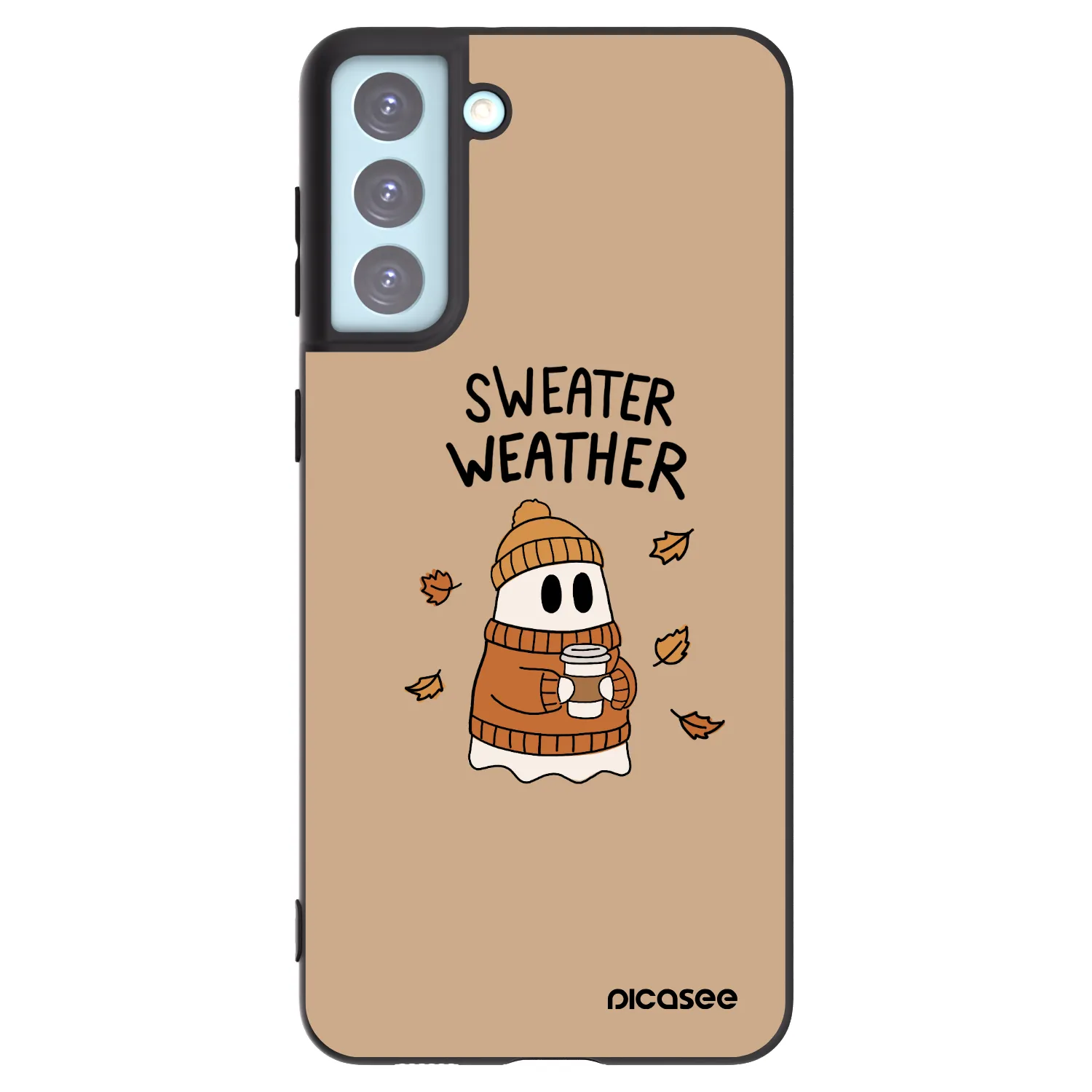 Picasee silikonový černý obal pro Samsung Galaxy S21+ 5G G996F - Sweater ghost
