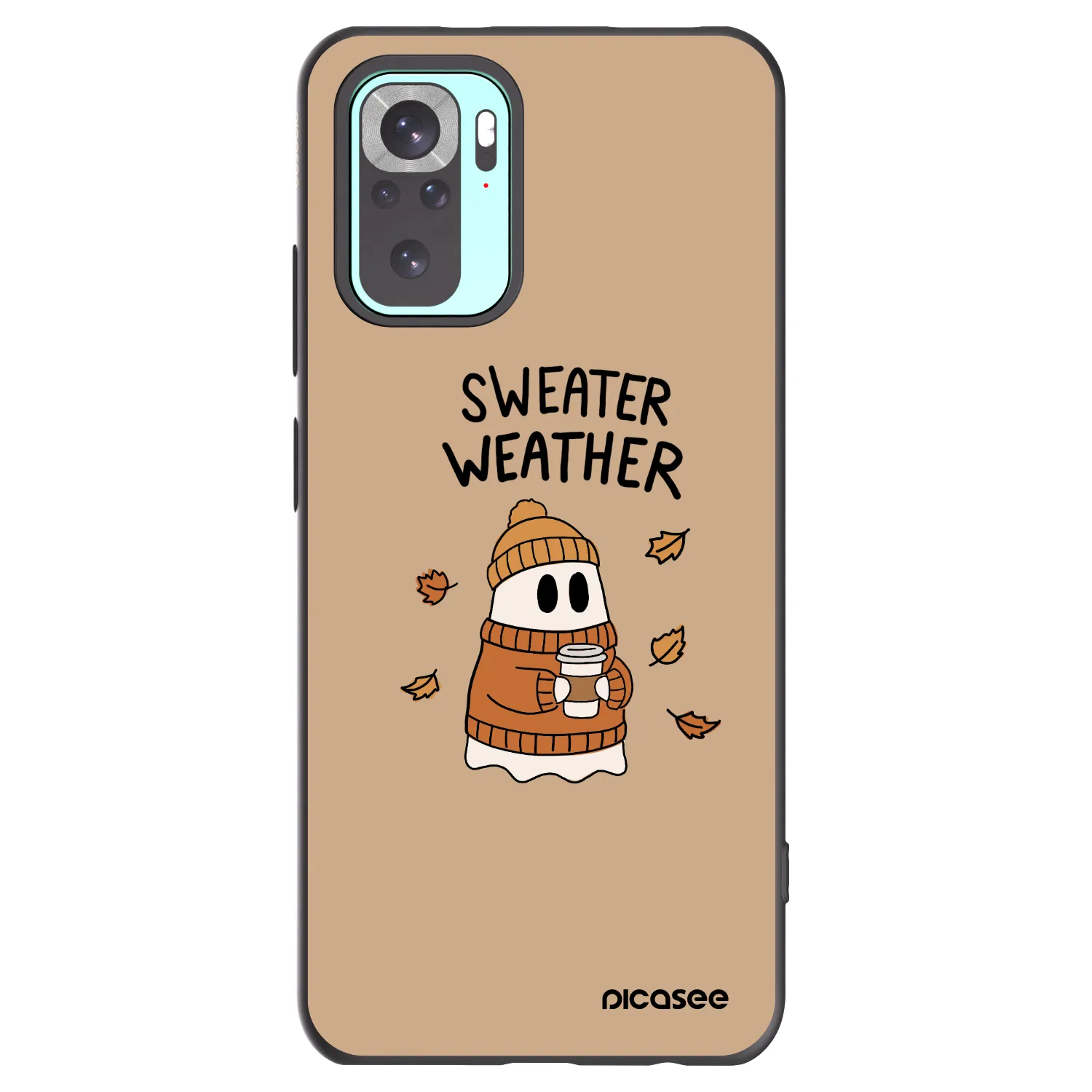 Picasee silikonový černý obal pro Xiaomi Redmi Note 10 Pro - Sweater ghost