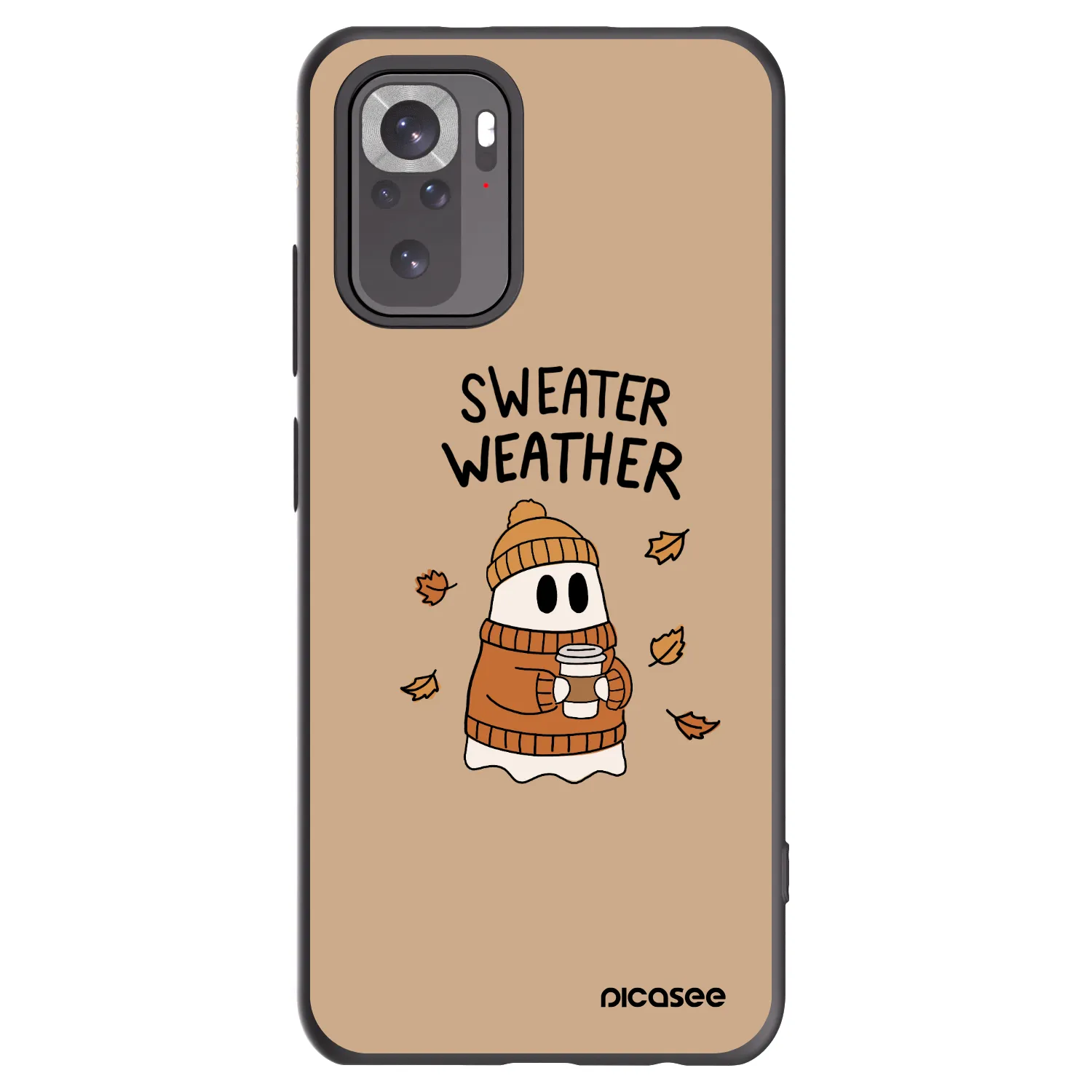 Picasee silikonový černý obal pro Xiaomi Redmi Note 10S - Sweater ghost