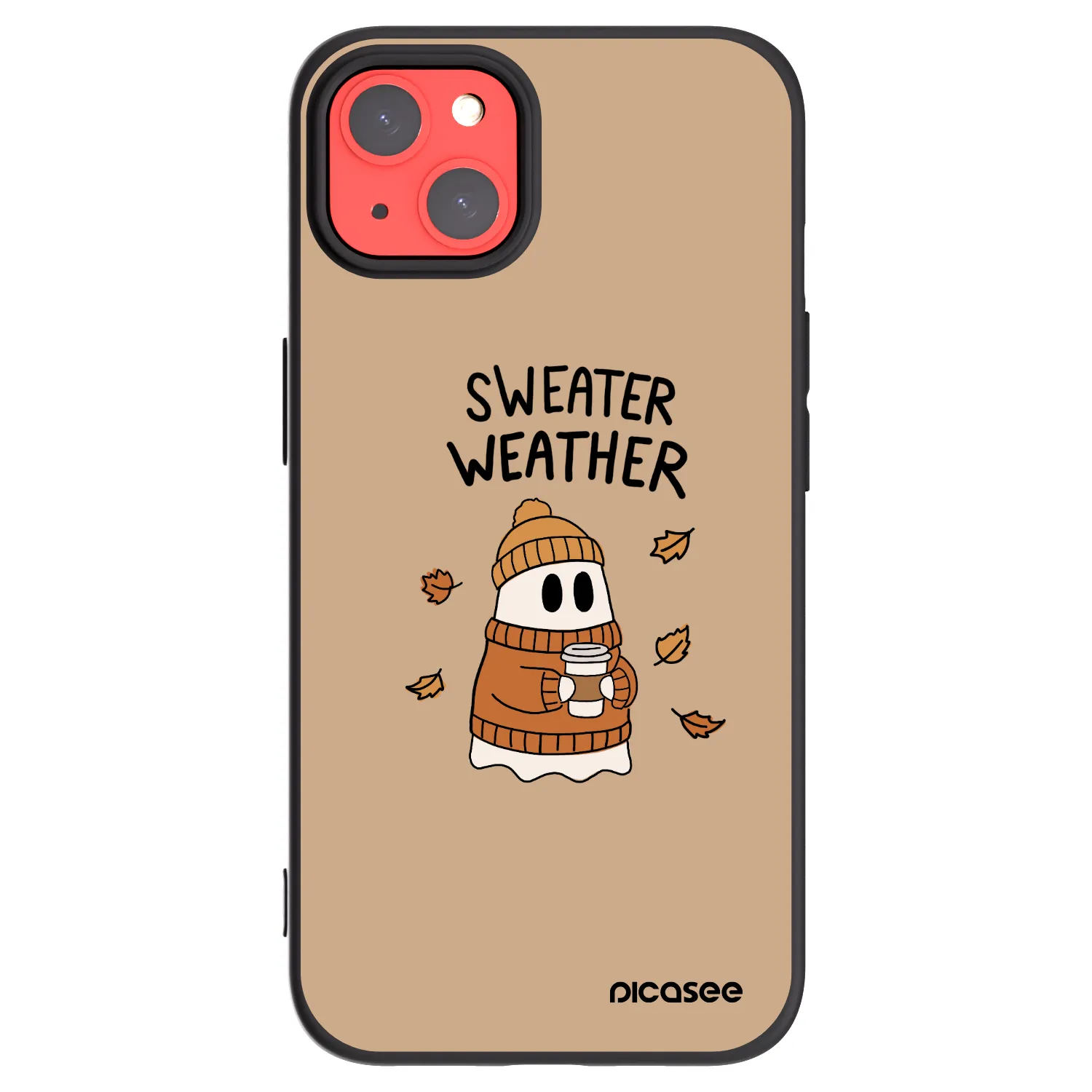 Picasee silikonový černý obal pro Apple iPhone 13 - Sweater ghost
