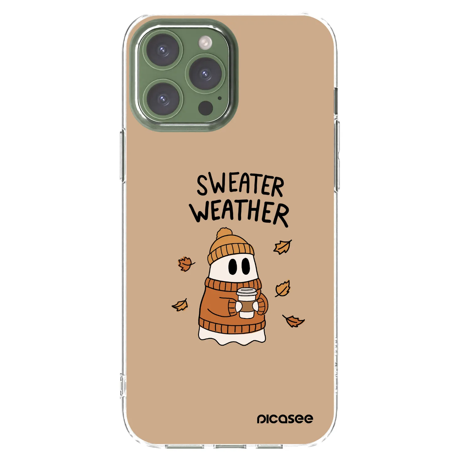 Picasee silikonový průhledný obal pro Apple iPhone 13 Pro Max - Sweater ghost