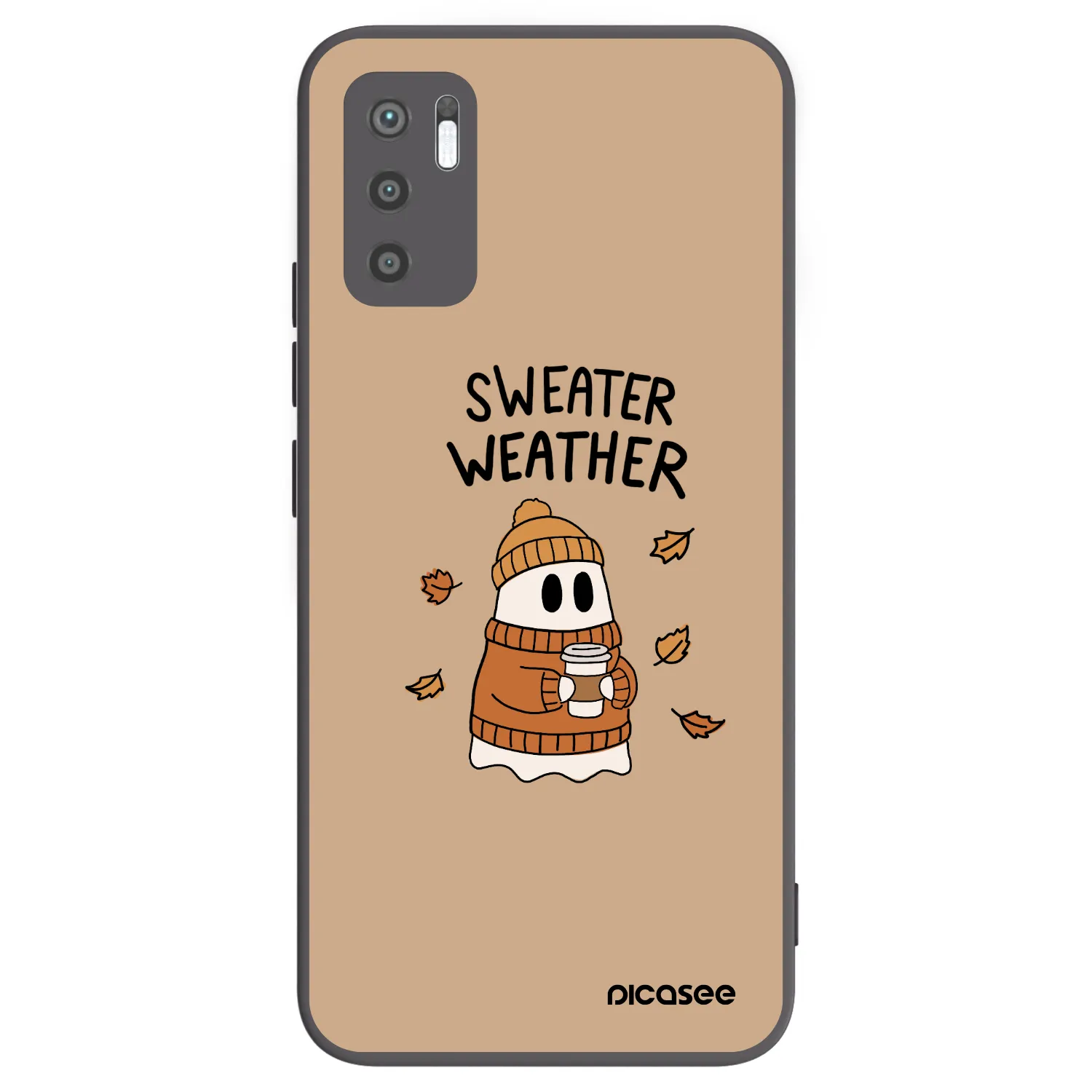 Picasee silikonový černý obal pro Xiaomi Redmi Note 10 5G - Sweater ghost