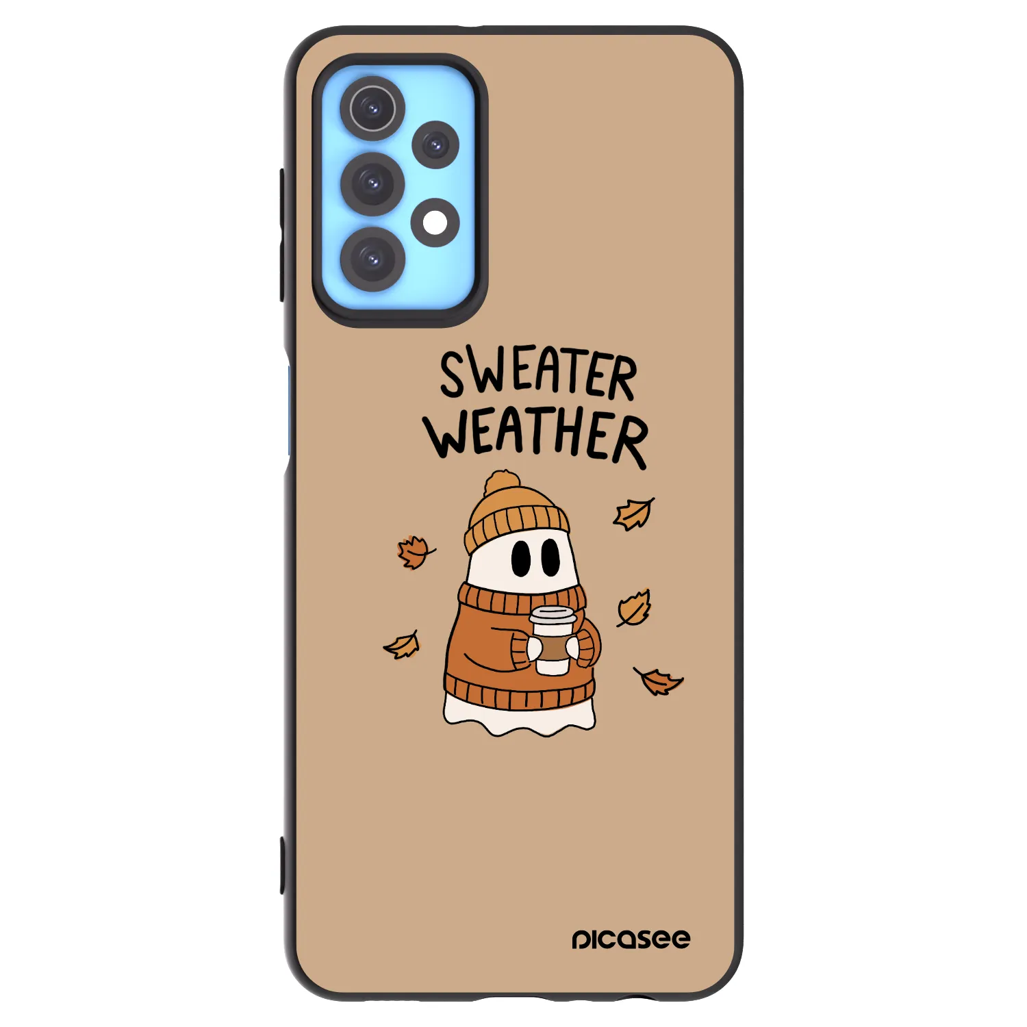 Picasee silikonový černý obal pro Samsung Galaxy A32 4G SM-A325F - Sweater ghost