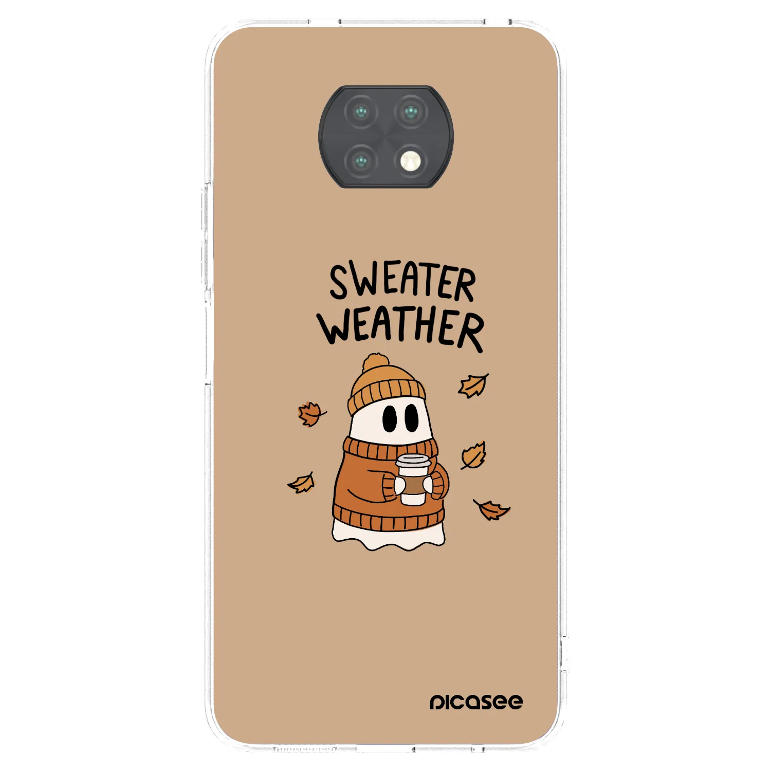 Picasee silikonový průhledný obal pro Xiaomi Redmi Note 9T - Sweater ghost